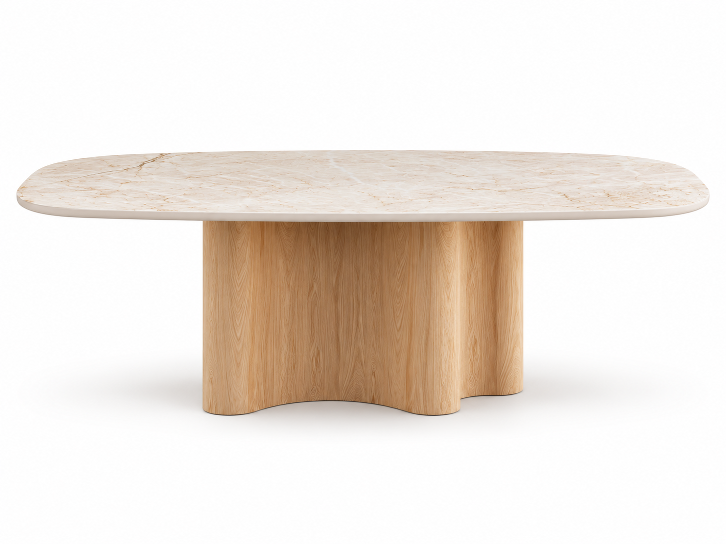 Stół Como z kolekcji Organica na podstawie fornirowanej w dębie — Vena Design